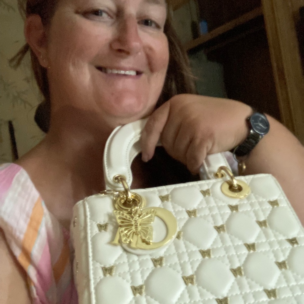 Dior Quilted Leather Handbag with Butterfly accents
